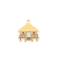 Enamel Alloy House Pendant Cute Cartoon DIY Charm Jewelry Accessory for Necklace Bracelet - House