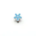 DIY 10mm CCB blaue Blume Perle mit 4.0mm großem Loch für handgemachte Armband Schmuckherstellung. - Blau