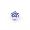 DIY blaue Emaille Stern Charms Perle 10mm mit 4mm Loch für Armband Schmuckherstellung - Blau