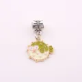 Green pufferfish alloy charm diy pendant european style bracelet jewelry bead accessory - Dolphin