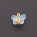 Colgante de mariposa de aleación de jade azul accesorio de joyería DIY collar abalorio - Colgante de Mariposa Azul