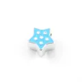 Blauer Stern CCB Grosse Loch Perle DIY Schmuck Zubehoer Charm Komponente 10mm. - Seeblau