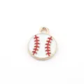 Baseball Emaille Anhänger goldfarbene Legierung DIY Schmuck Accessoires für Kette Ohrring. - Baseball