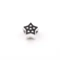 DIY sternformige CCB Perle 10mm mit grossem Loch fur handgemachten Schmuck Zubehoer - Schwarz
