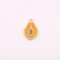 Papaya enamel pendant metal charm for DIY jewelry making bracelet necklace accessories - Papaya