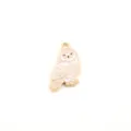 DIY Enamel Owl Pendant Alloy Jewelry Cute White Bird Charm for Necklace Bracelet Craft Making - Owl