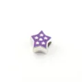 Lila CCB Stern große Loch Perle DIY lose Schmuck Zubehör Accessoire, 10mm Variante Art. - Lila