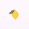 Enamel lemon pendant charm for DIY jewelry making, cute fruit necklace bracelet accessory. - Mango