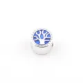 DIY CCB Baum Groeselloch Perle 10mm mit blauer UV Beschichtung fuer Schmuckherstellung. - Blau