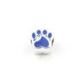 DIY Blauer Baren Pfote Anhanger 10mm Grosse Loch Perle UV Schmuck Zubehor fur Halskette - Blau