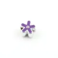 Purple CCB Flower Bead 10mm 4mm Hole DIY Bracelet Charm Jewelry Making Accessories - Purple