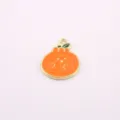 Cute Orange Fruit Enamel Pendant DIY Necklace Bracelet Jewelry Accessory Craft Charm - Orange
