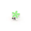 DIY green flower CCB large hole bead metal spacer charm for handmade bracelet jewelry making - Green
