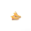Cute yellow hiking boots metal enamel charm pendant for DIY jewelry making and accessories. - Shoe