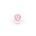 DIY Silber CCB Großes Loch Perle Rosa Baum Charm Spacer Schmuck Zubehör 10mm Größe - Fuchsia