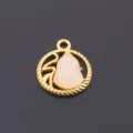 Golden alloy gourd pendant diy jewelry accessory charm for necklace bracelet making crafts - Twisted Edge Gourd Charm