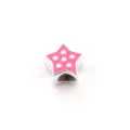 DIY grenzueberschreitende CCB Fuenfeck Stern grosses Loch Perle UV lose Perle Schmuckzubehoer 10mm - Fuchsia