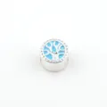 DIY CCB Grobess Loch Perle 10mm mit blauem Baum Design, 4.0mm Offnung Schmuck Zubehoer. - Seeblau