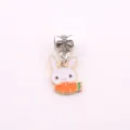 DIY Cute Rabbit Enamel Pendant Alloy Jewelry Charm Accessory for Bracelet Necklace Crafting - Red Rabbit with Carrot
