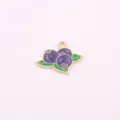 Enamel Blueberries Pendant DIY Jewelry Accessory Gold Plated Cute Fruit Charm Bracelet Necklace - Blueberry