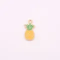 DIY Cute Gold Enamel Pineapple Pendant Charm for Bracelet Necklace Jewelry Making Accessories - Pineapple