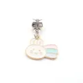 Enamel cartoon animal charm pendant alloy DIY jewelry accessory for bracelet necklace - Rabbit Cloud