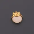 Alloy gold pendant charm DIY jewellery accessory bead necklace bracelet pendant component. - Cat Ear Round Bead Charm
