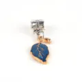 Blaues Emaillierter Blatt Charm Anhänger für DIY Armband Halskette Schmuckherstellung Zubehör - Blaues Blatt