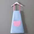 Grembiule impermeabile bambini pittura rosa blu bavaglini per scuola e pasti - Grembiule Blocco Colore Blu-Rosa