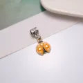 DIY Oranger Marienkäfer Emaillierter Anhänger für Armband Halskette Schmuckherstellung - Gelb