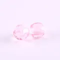 Rosa facettierte transparente Acryl-Tonnenperlen, DIY Großloch Perlen, Bonbon-Farbe Stil. - Rosa