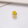 DIY goldgesprenkelte zweifarbige Acryl Großloch Perle passend für europäische Armbänder - Gelb