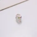 Bunte Acryl facettierte große Loch lose Perle für DIY europäische Armband Schmuck Zubehör. - Transparent Weiß Schillernd