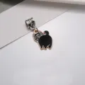 Süßer schwarzer Katzen Emaillierter Anhänger für DIY Armbänder und Halsketten Modeschmuck. - Schwarze Katze