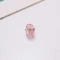 Bunte Acryl facettierte Große Loch Charms Perle für DIY europäisches Armband Schmuck - Transparent Rosa Schillernd