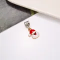Weihnachtsmann Emaille Legierung Anhänger Charm, DIY Schmuck Zubehör für festliches Armband. - Weihnachtsmann