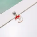 Weihnachten Mond Legierung Anhänger Charms DIY Schmuck Zubehör Emaillierte niedliche Deko - Mond