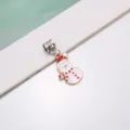Weihnachten Schneemann Legierung Emaillierte Charms Anhänger für DIY Schmuckherstellung Dekoration - Drei-Knopf-Schneemann