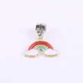 Bunter Emaillierter Regenbogen Wolke Anhänger Legierung DIY Schmuck Armband Kette - Fünffarbiger Regenbogen