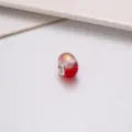 Rot Gold Farbverlauf DIY Charm Perle Großes Loch Acryl glatte lose Perle für Armband - Rot