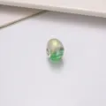 DIY Acryl glatte grosse Loch Perle zweifarbig goldgespraeht lose fuer europaeische Armbaender - Grün
