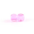 Rosa Acryl facettierte Tonnenperlen, große Loch DIY Perlen für Schmuckherstellung. - Fuchsia