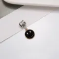 DIY schwarzes Smiley Gesicht Legierung Anhänger für Armband Halskette Schmuck Zubehör - Smiley