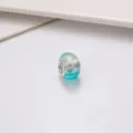 Blauer Acryl Perle mit grossem Loch DIY Charm fuer europaeische Armbaender und modische Halsketten. - Blau und Weiß
