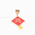 Red graduation cap charm pendant, alloy drip oil DIY jewelry accessory for bracelet necklace - KC Gold Pass Exams