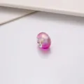 Rosa Farbverlauf großes Loch Charm Perle für DIY europäische Armbänder glattes Acryl Schmuckzubehör. - Rosa-Lila