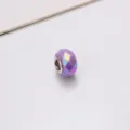 DIY ιριδίζουσα ακρυλική facetted χάντρα με μεγάλη τρύπα για ευρωπαϊκά βραχιόλια αξεσουάρ - Συμπαγές Μωβ Ιριδίζον