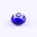DIY kristal gefacetteerd glas groot gat kraal spacer bedel voor Europese armband maken - Blauw
