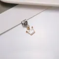 DIY Ciondolo Corona in Lega Perlina Smaltata per Braccialetto Collana Creazione Gioielli - Corona