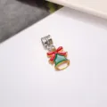 DIY Christmas Bell Enamel Pendant Cute Red Bow Alloy Charms for Bracelet Jewelry Making - Christmas Bell
